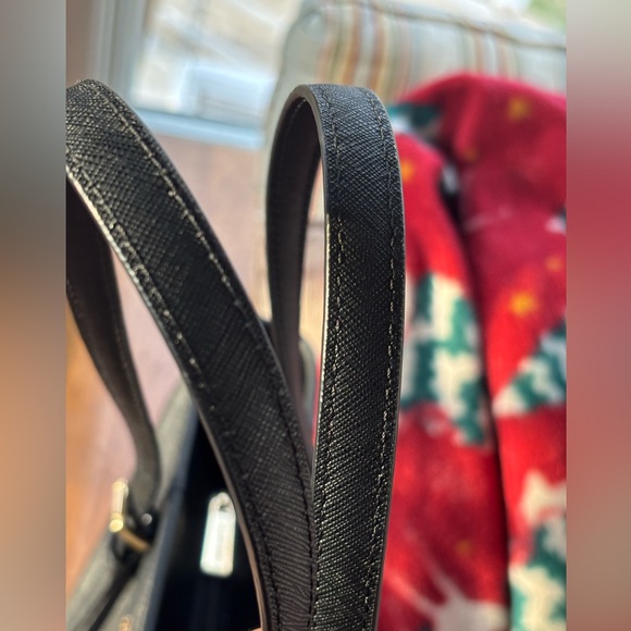 Michael Kors Black Leather Top-Zip Tote Bag - Picture 8 of 16